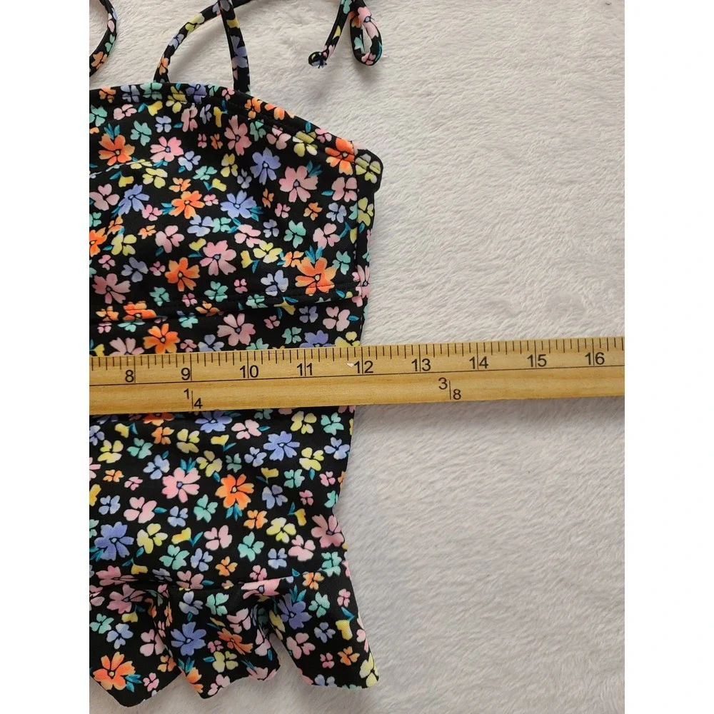 Cat & Jack Girls XL 14 Floral Washy 2 Piece Swimsuit Tankini Multicolor New NWT